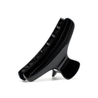 Bambi 8 claw clip in Piano Black — medium jet-black cellulose acetate hair clip handmade in France