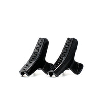Bambi 5 mini claw clip pair in Piano Black — jet-black cellulose acetate clips for fine hair, made in France