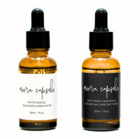 Phyto Hair Oil and Nocturnal Hair Serum duo — Meera Capsule day-and-night scalp treatment system