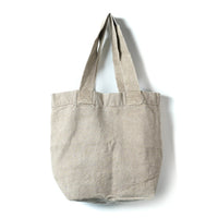 Marée Tote in Sandbar — warm sand-neutral French linen market tote, made in France for Meera Capsule