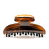 Luna 9 claw clip in Deep Amber — medium tortoise-tone cellulose acetate hair clip, made in France