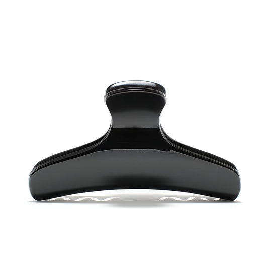 Bambi 8 Piano Black claw clip alternate angle — premium French acetate for medium hair