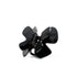 Phoebe 6 claw clip in Piano Black — small jet-black cellulose acetate hair clip, made in France