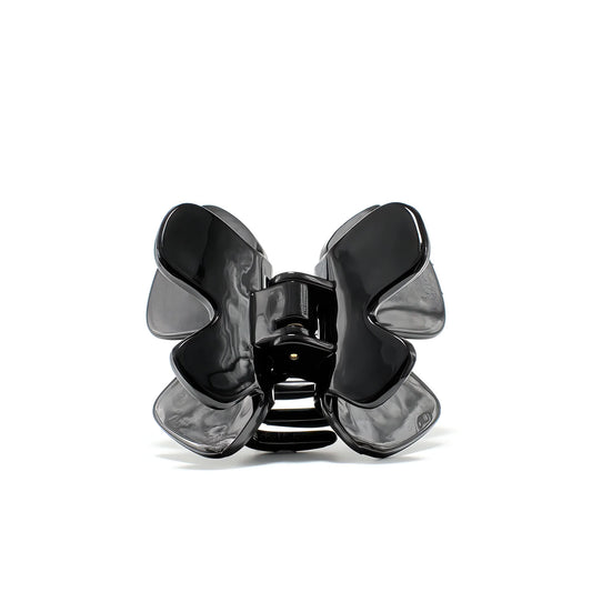 Phoebe 6 Piano Black claw clip alternate angle — premium French acetate, comfortable hold for fine hair