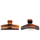 Bambi 5 (Pair) Deep Amber alternate angle — petite French acetate clips for partial sections