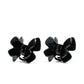 Phoebe 4 mini claw clip pair in Piano Black — petite jet-black cellulose acetate clips, made in France