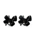 Phoebe 4 mini claw clip pair in Piano Black — petite jet-black cellulose acetate clips, made in France
