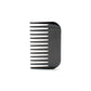 Pocket 10 styling comb in Piano Black — handheld jet-black cellulose acetate comb, made in France