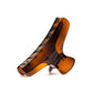 Bambi 8 claw clip in Deep Amber — medium tortoise-tone cellulose acetate hair clip handmade in France