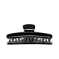 Bambi 8 Piano Black claw clip detail — Meera Studio Line, polished black finish