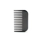 Pocket 10 styling comb in Piano Black — handheld jet-black cellulose acetate comb, made in France