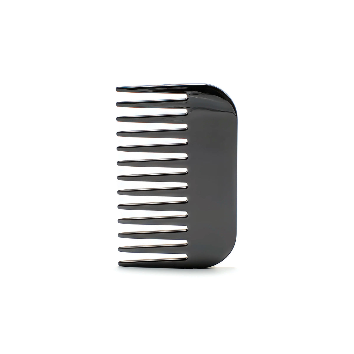 Peigne coiffant Pocket 10 coloris Noir piano — peigne de poche en acétate de cellulose noir de jais, fabriqué en France