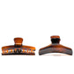 Bambi 5 (Pair) Deep Amber alternate angle — petite French acetate clips for partial sections