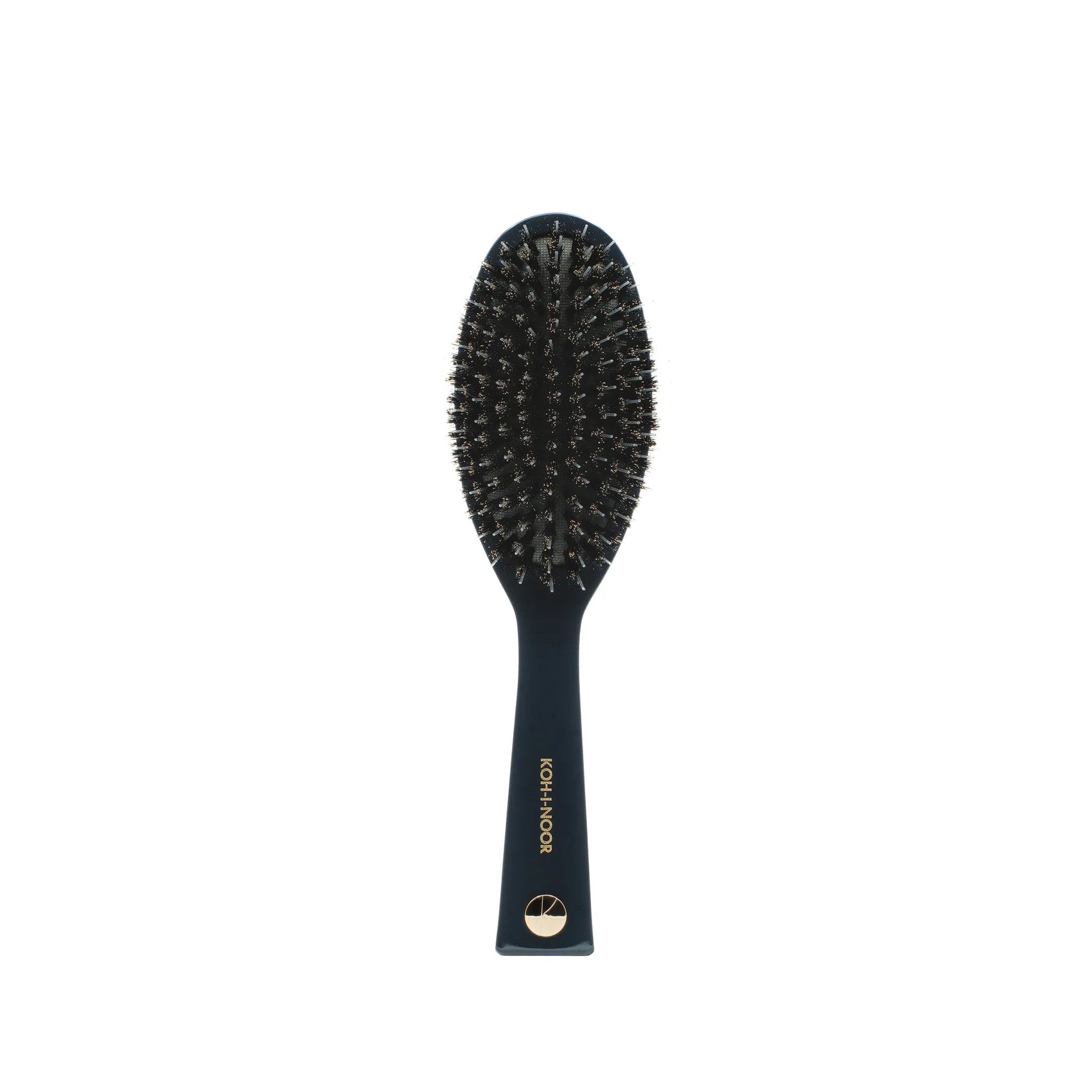 Boar Hair Brush Kit in Neptune — brush, cleaning rake, and drawstring bag
