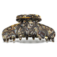 Darcy 12 claw clip in Oyster — extra-large pearly cream Mazzucchelli acetate hair clip from the Meera Atelier Line, made in France