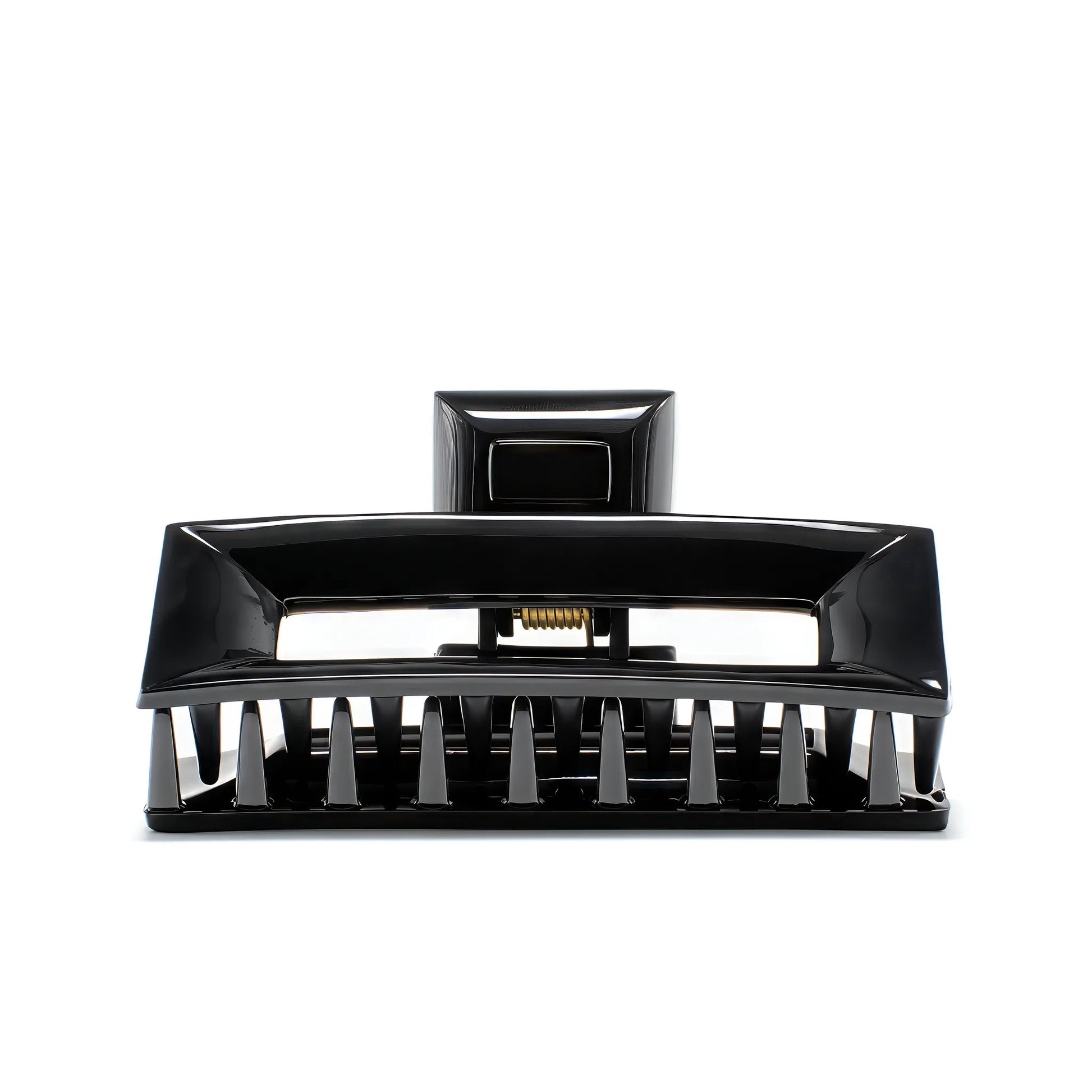 Frame 9 Piano Black claw clip detail — Meera Studio Line, polished black finish