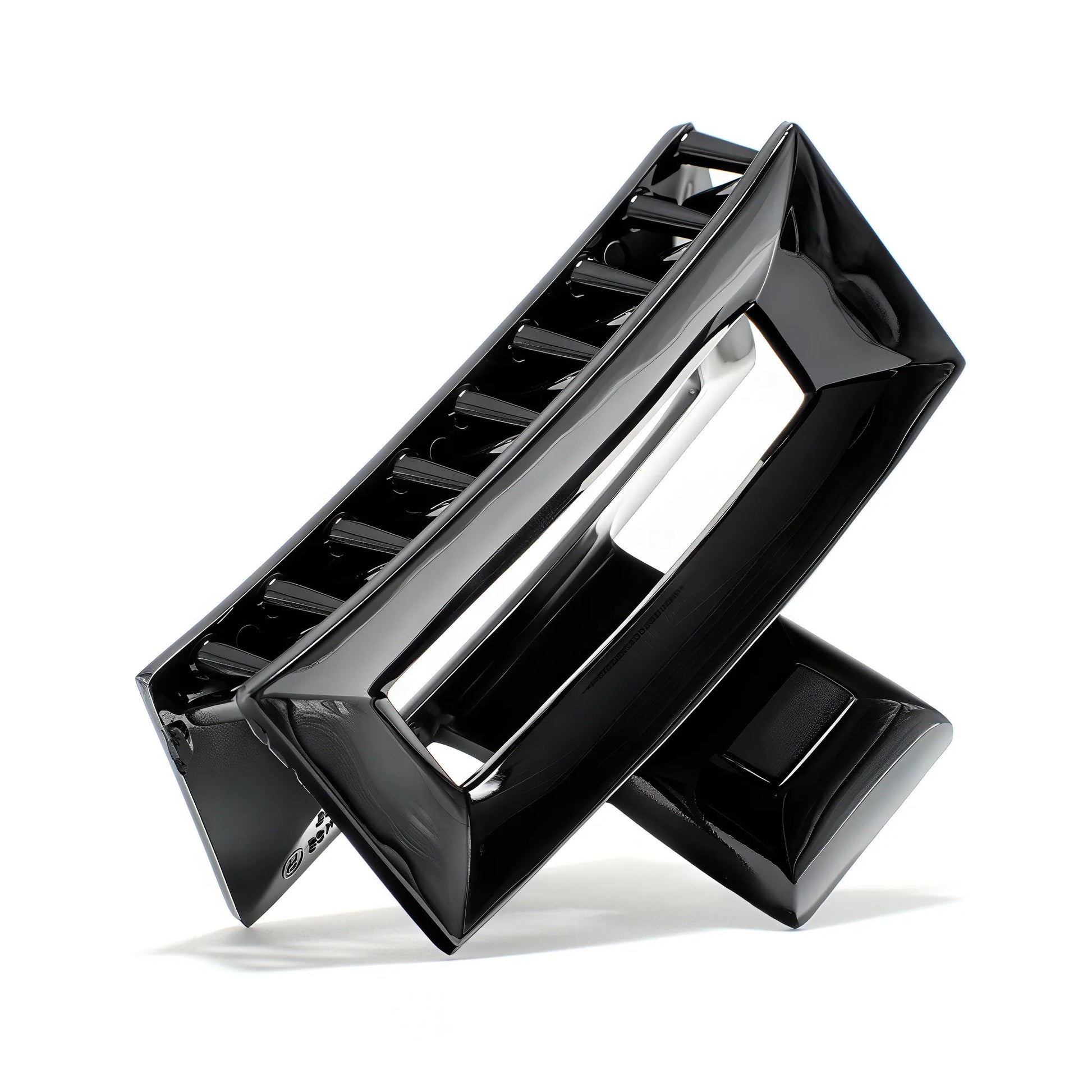 Frame 9 Piano Black claw clip alternate angle — premium French acetate, geometric Studio Line silhouette