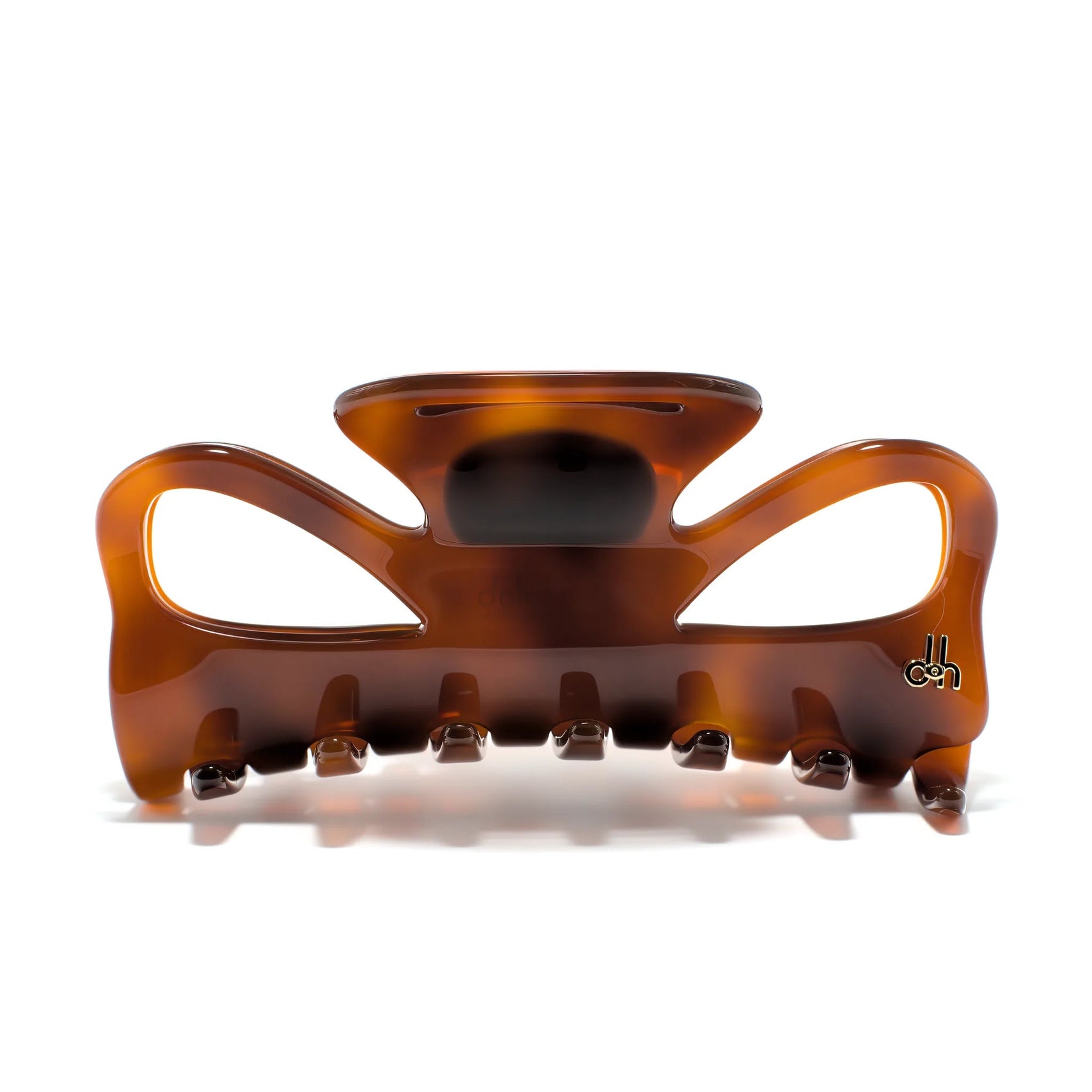Juliet 10 claw clip in Maple — large honey-amber Mazzucchelli acetate hair clip from the Meera Atelier Line, made in France
