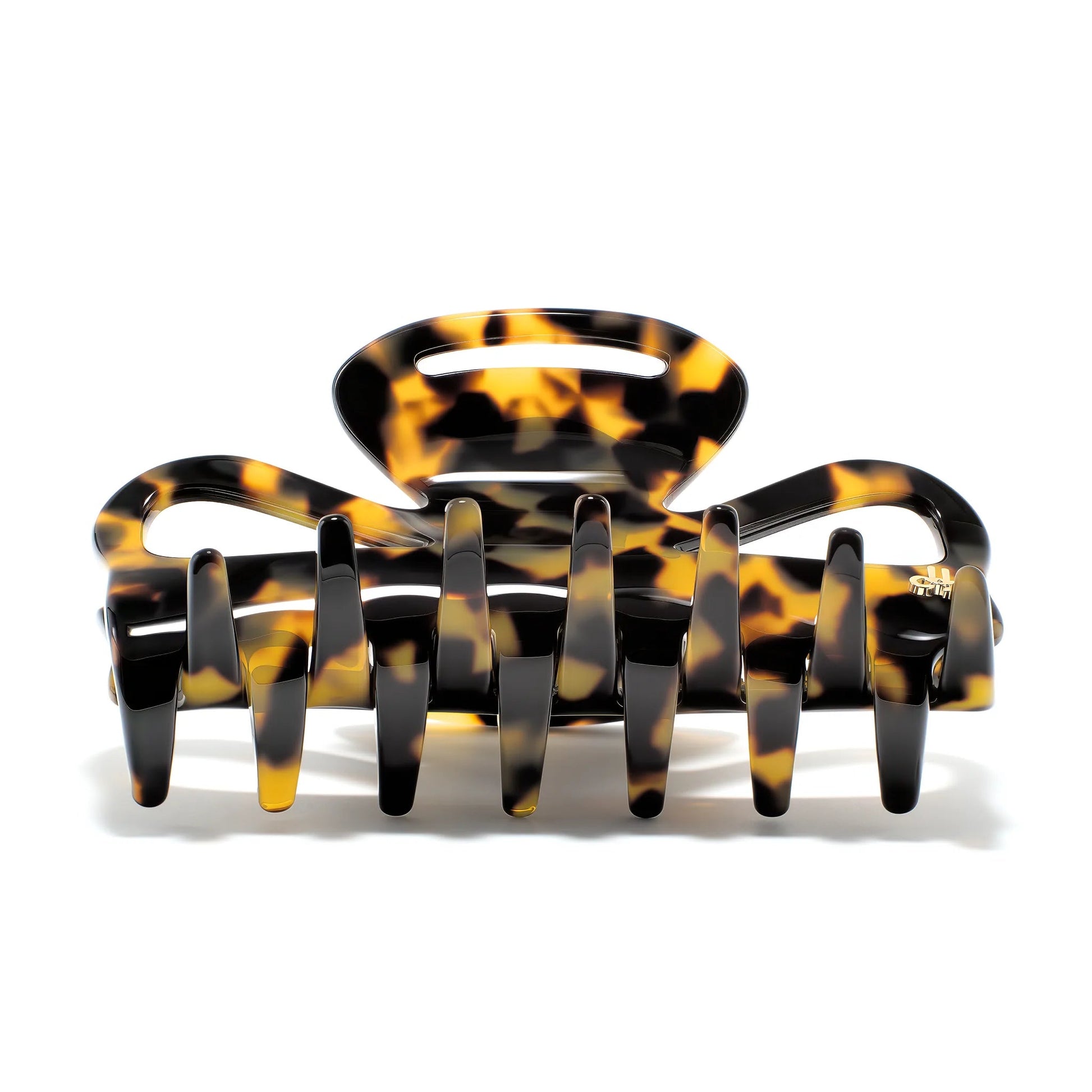 Juliet 10 Tortoise claw clip alternate angle — premium Italian Mazzucchelli acetate clip for medium to long thick hair