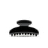 Luna 6 claw clip in Piano Black — small jet-black cellulose acetate hair clip, made in France