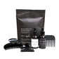Luna Nourish Capsule in Piano Black — Meera evening ritual bundle with Luna jet-black clip, Phyto Oil, Nocturnal Serum, and Mahalo Tea