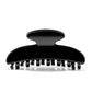 Luna 9 claw clip in Piano Black — medium jet-black cellulose acetate hair clip, made in France