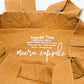 Marée Tote Clay detail — natural French linen weave with reinforced shoulder straps