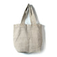 Marée Tote in Sandbar — warm sand-neutral French linen market tote, made in France for Meera Capsule