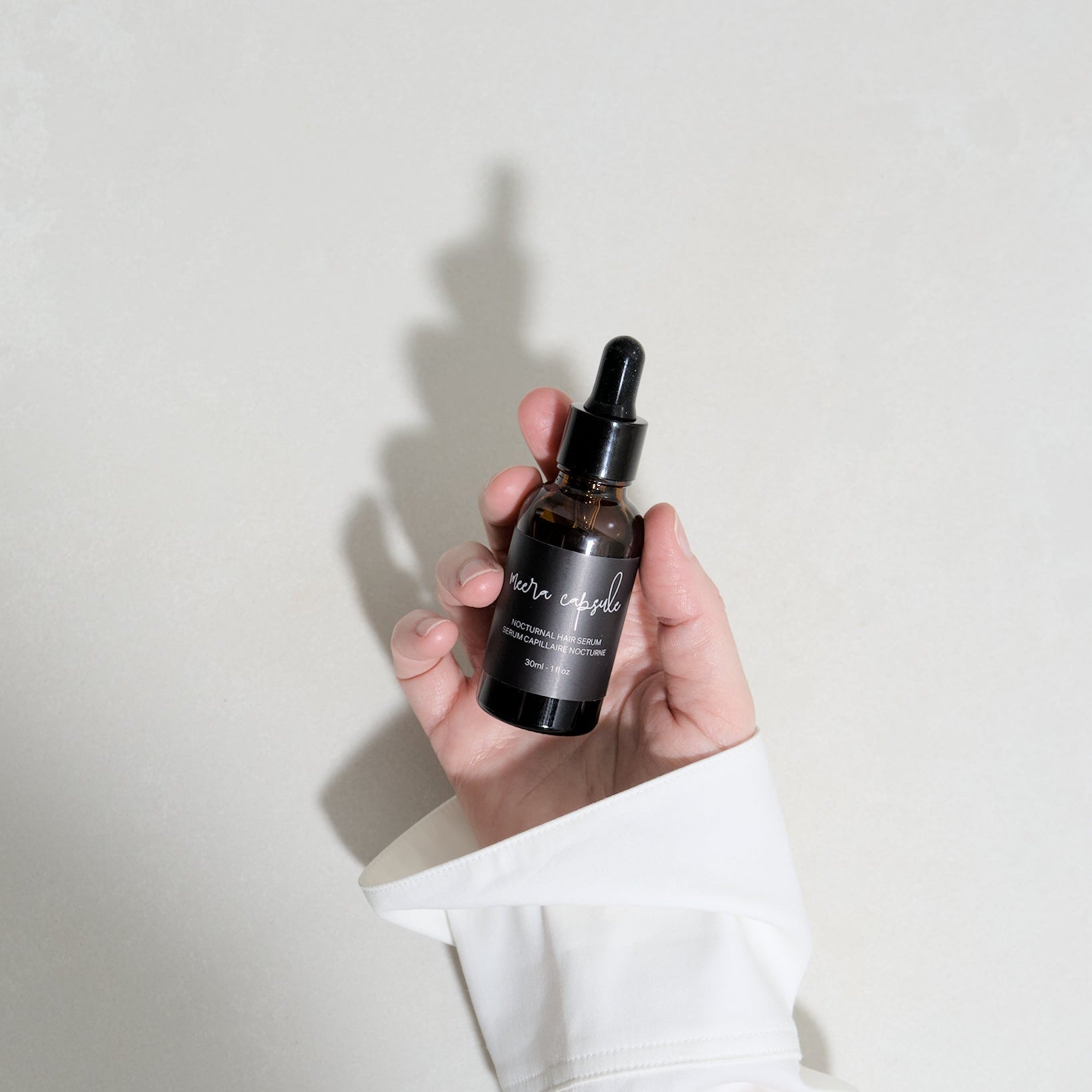 Nocturnal Hair Serum styled lifestyle — peptide-rich silicone-free overnight serum