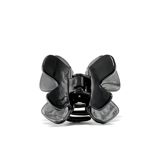 Phoebe 6 Piano Black claw clip alternate angle — premium French acetate, comfortable hold for fine hair