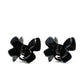 Phoebe 4 mini claw clip pair in Piano Black — petite jet-black cellulose acetate clips, made in France