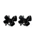 Phoebe 4 mini claw clip pair in Piano Black — petite jet-black cellulose acetate clips, made in France