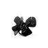 Phoebe 6 claw clip in Piano Black — small jet-black cellulose acetate hair clip, made in France