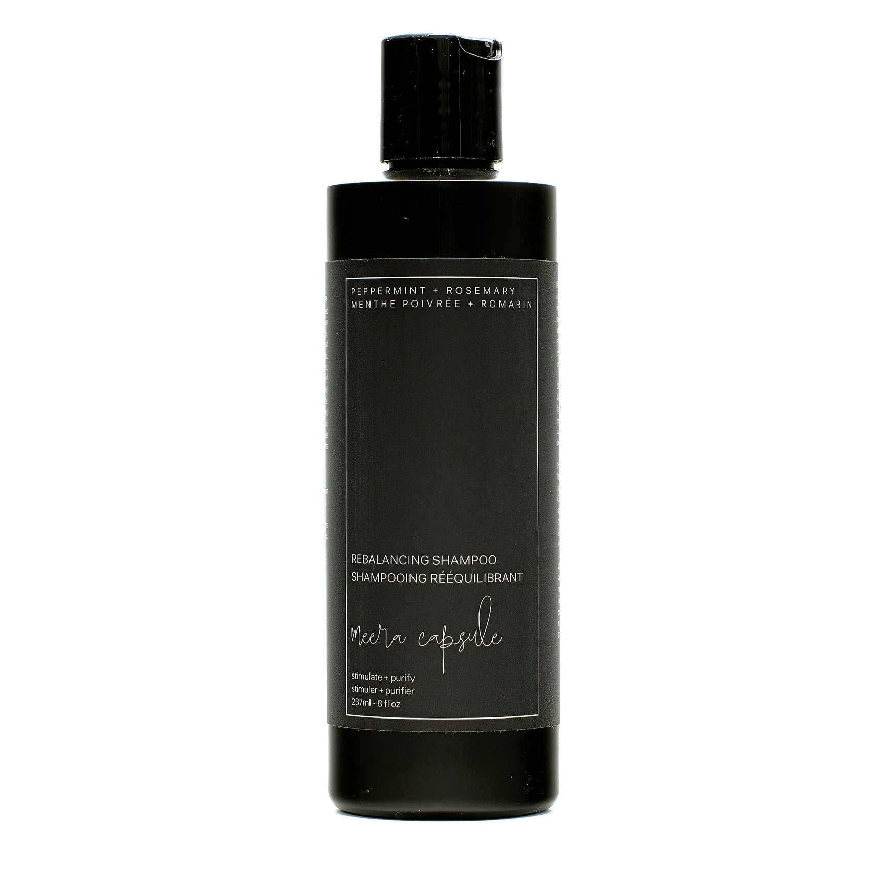 Rebalancing Shampoo bottle — pH-balanced sulfate-free clarifying shampoo, by Meera Capsule
